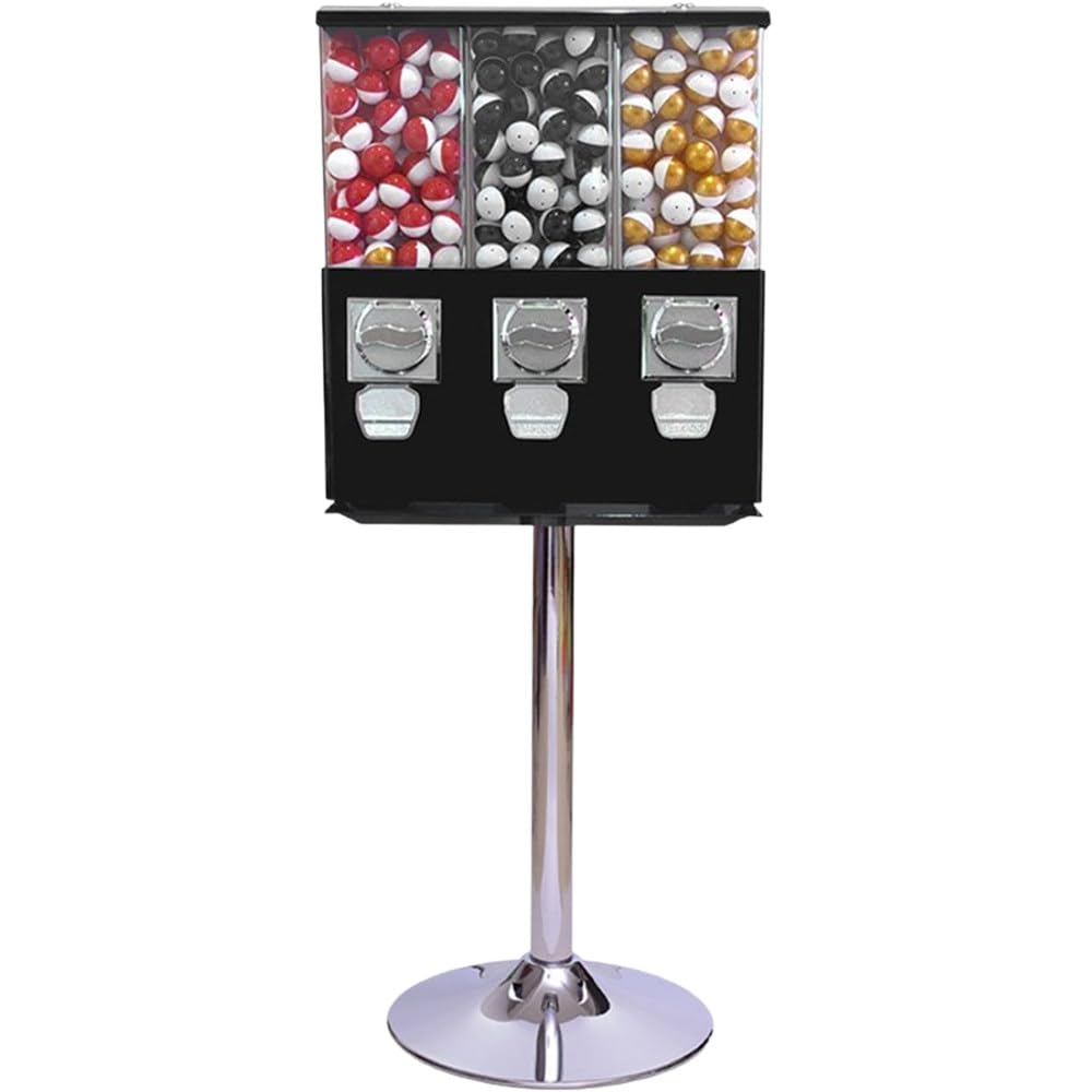 ShaiVrissian Coin Operated Gumball Machine with Coin Lock Black