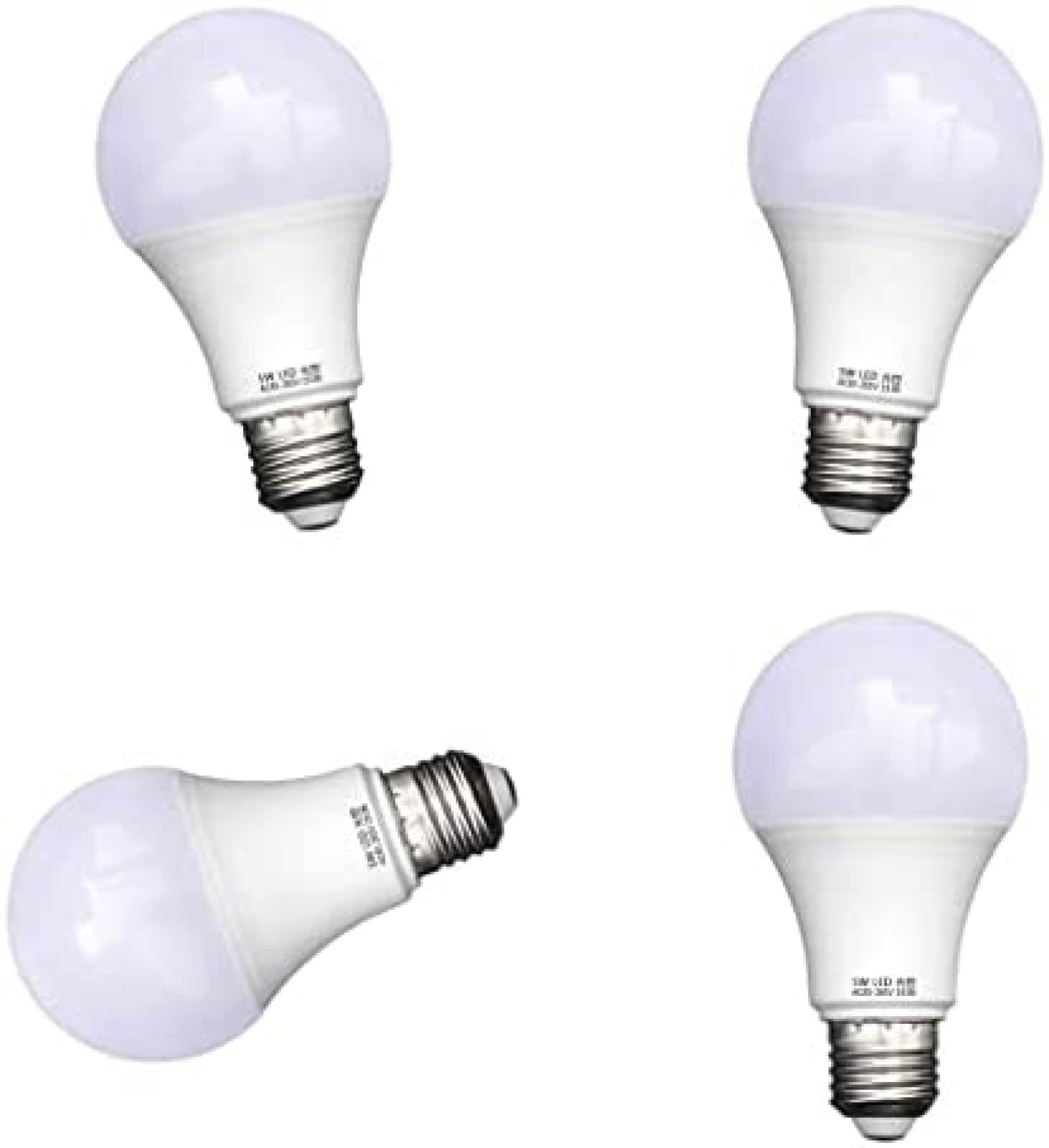 4 Bombillas Con Sensor De Luz Del Anochecer Al Amanecer, Bombilla LED De 5 W Con Encendido Automático Y Apagado, Base E27, Luz Diurna 6500 K, Luces Con Sensor Inteligente Para Interiores Y Exterio