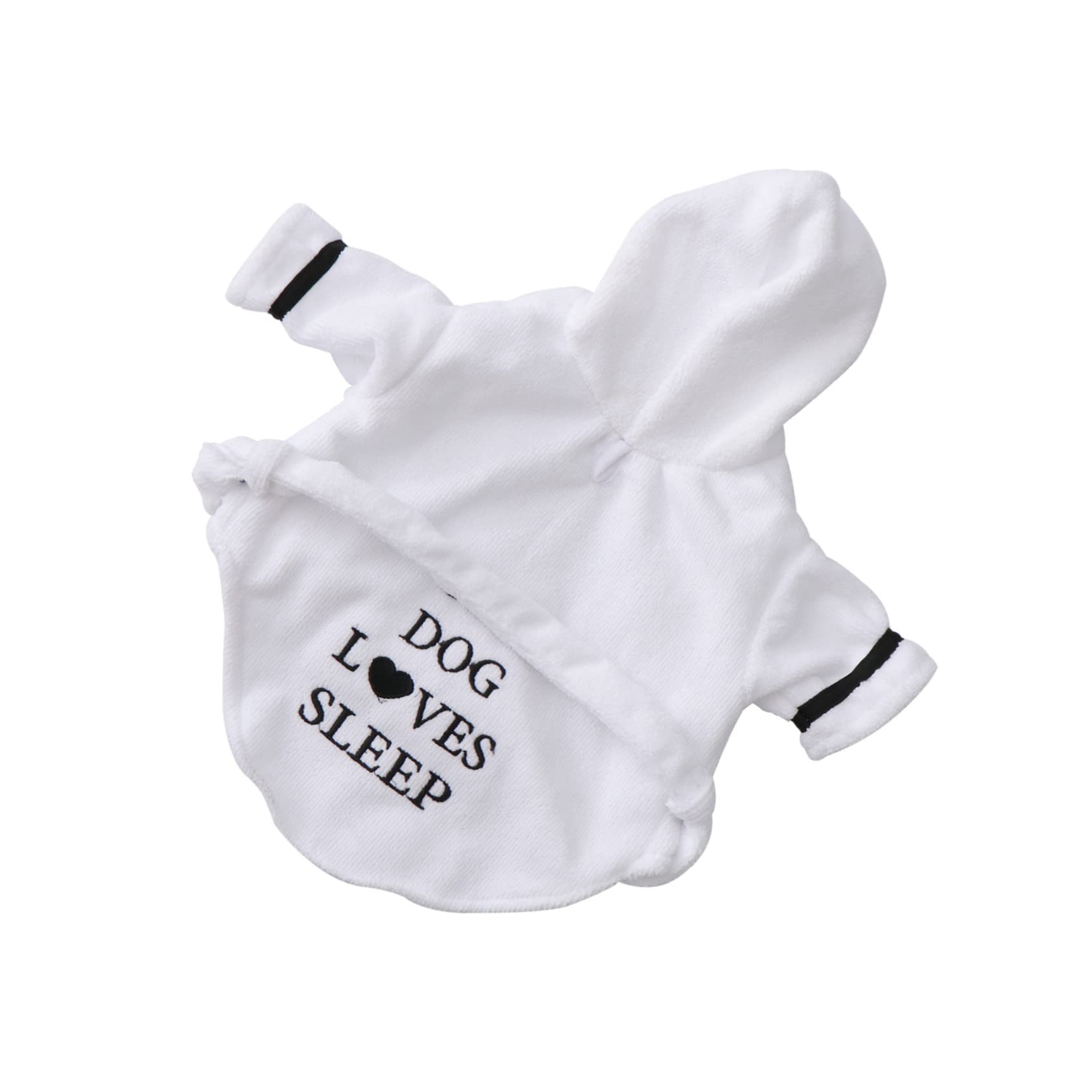 Kisangel 3stücke Fast Dry Pet Bathrobe Für Hunde Und Katzen Schnelltrocknender Super Saugfähiger Bademantel Mit Kapuze Weiß Für Baden Nässe