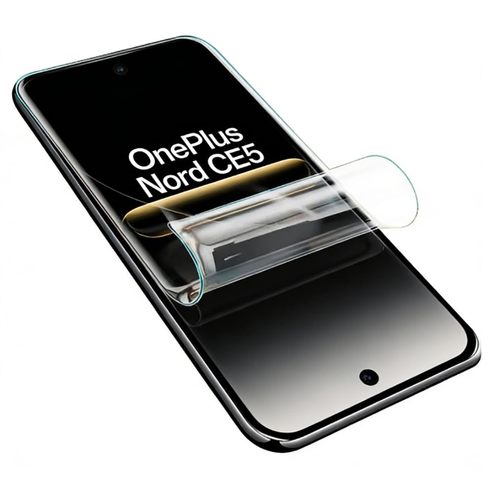 [2 Pack High Definition Hydrogel Screen Protector for OnePlus Nord CE5, Upgraded High Sensitivity Non-breakable Flexible TPU Screen Protector [Anti-scratch](No Tempered Glass)