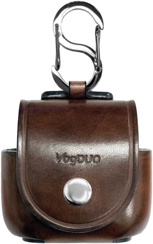 VogDUO Genuine Leather AirPods 4 Case - Stylish Brown Design