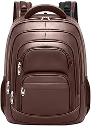 Mochila Couro GRANDE 45L Impermeável 6 Bolsos