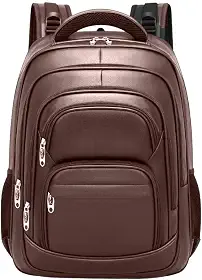 Mochila Couro GRANDE 45L Impermeável 6 Bolsos