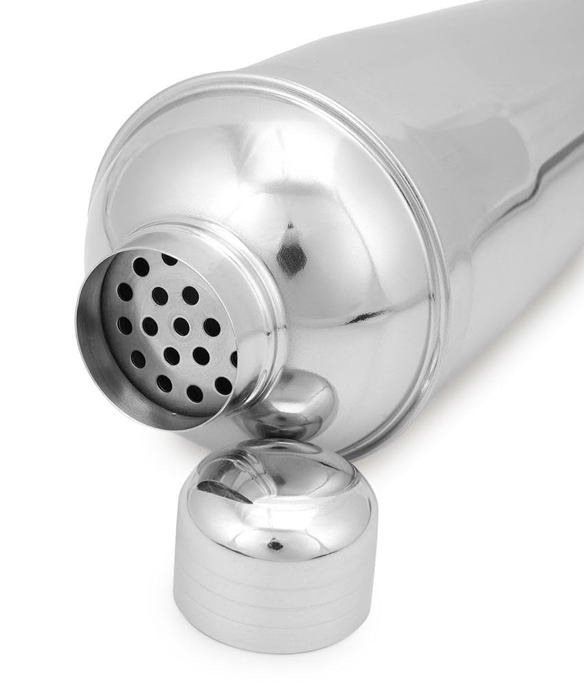 Steelish Stainless Steel Cocktail Shaker with Strainer | Wine Shaker | Mocktail Juices Mixing | Serving Wine | Bar Shaker (500 ml) - Image 4 thumbnail