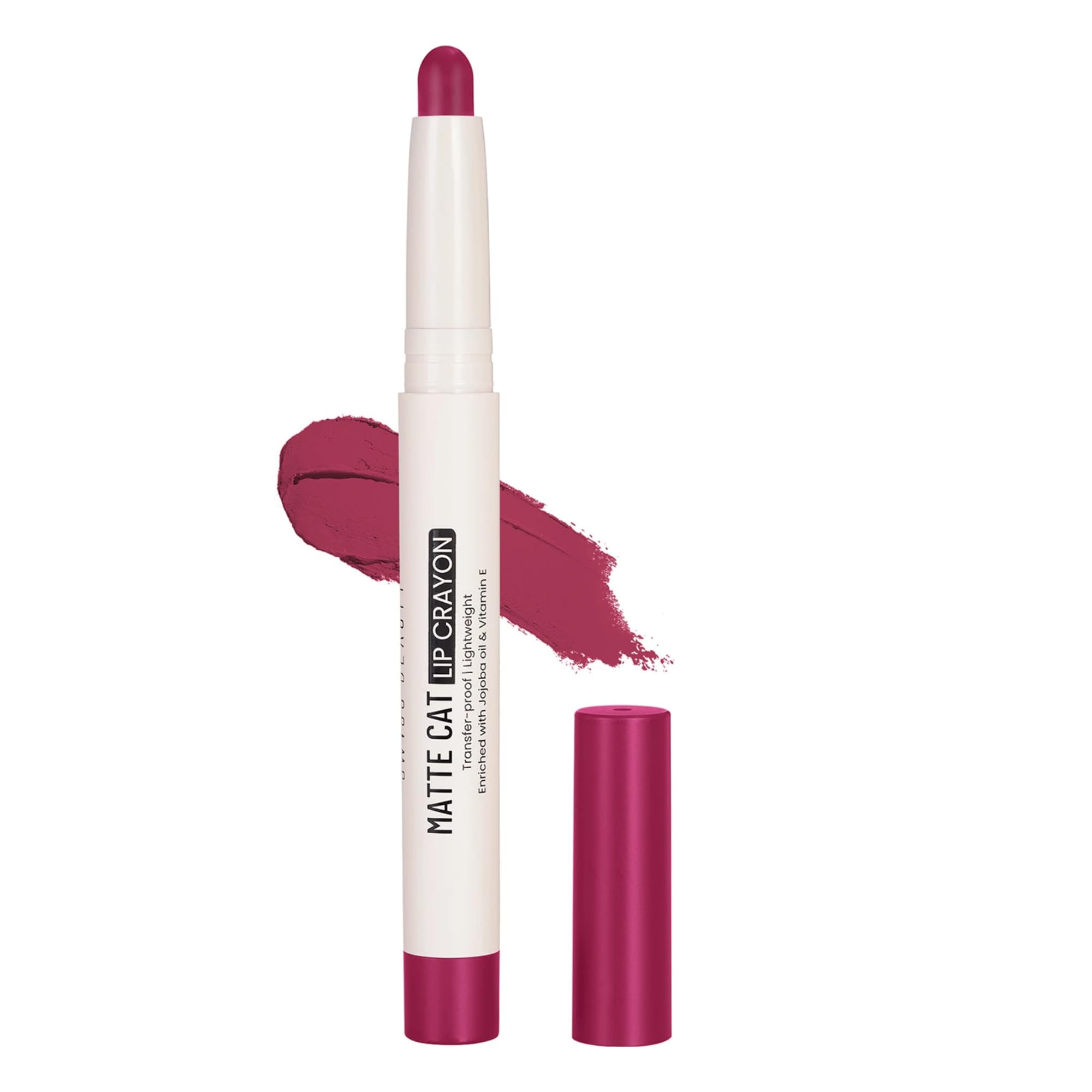 GLOWLINE Lipsticks Non Transfer Matte Cat Lip Crayon - Sinful Scarlet Pink, Matte Lip Crayon Water Resistant Longlasting Retractable-picture-10
