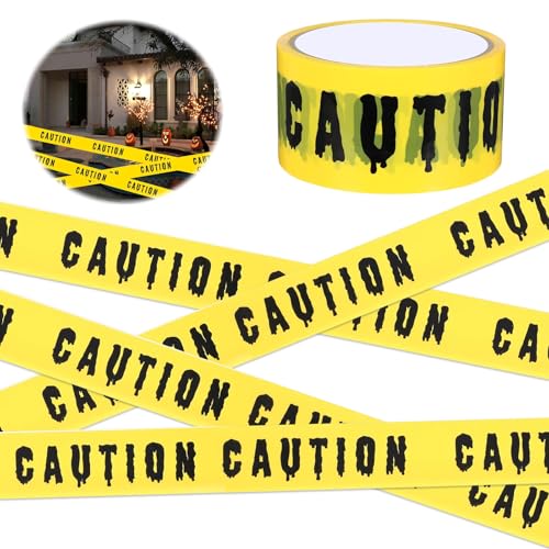 Halloween Polizei Absperrband - 27m Crime Scene Deko Für Gruselpartys