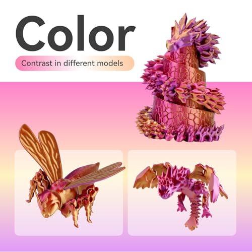 Image of Chitu Systems Conjure Tricolor Silk PLA Filament, Red Gold Purple Filament, Using Reusable Spool Compatible with Bambu Lab Refill Filament, Diameters 1.75±0.02 mm 3D Printer Filament 1KG /2.2lb