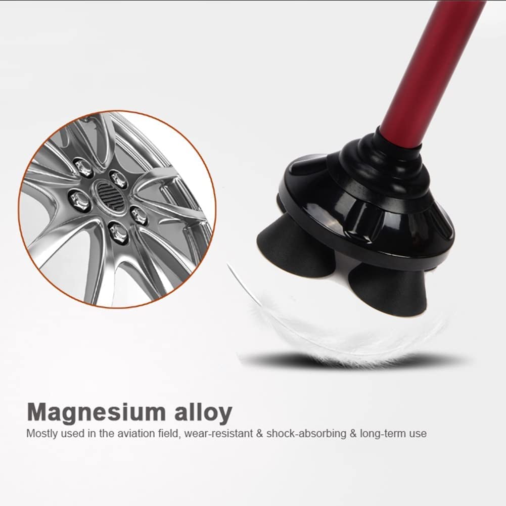 Muletas para Personas Mayores con Luz Led Y Correa para La Muñeca Bastones Bastones Ergonómicos De Aluminio para Hombres Adultos Mujeres/Negro
