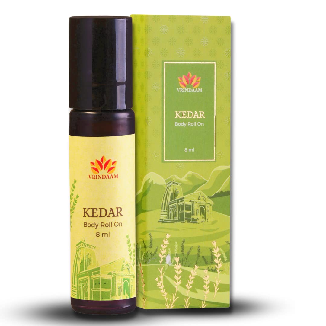 VRINDAAM Kedar 100% Natural Ayurvedic For Daily Use & Romantic Evenings | Reduces Anxiety & Relieves Stress - 8 ML