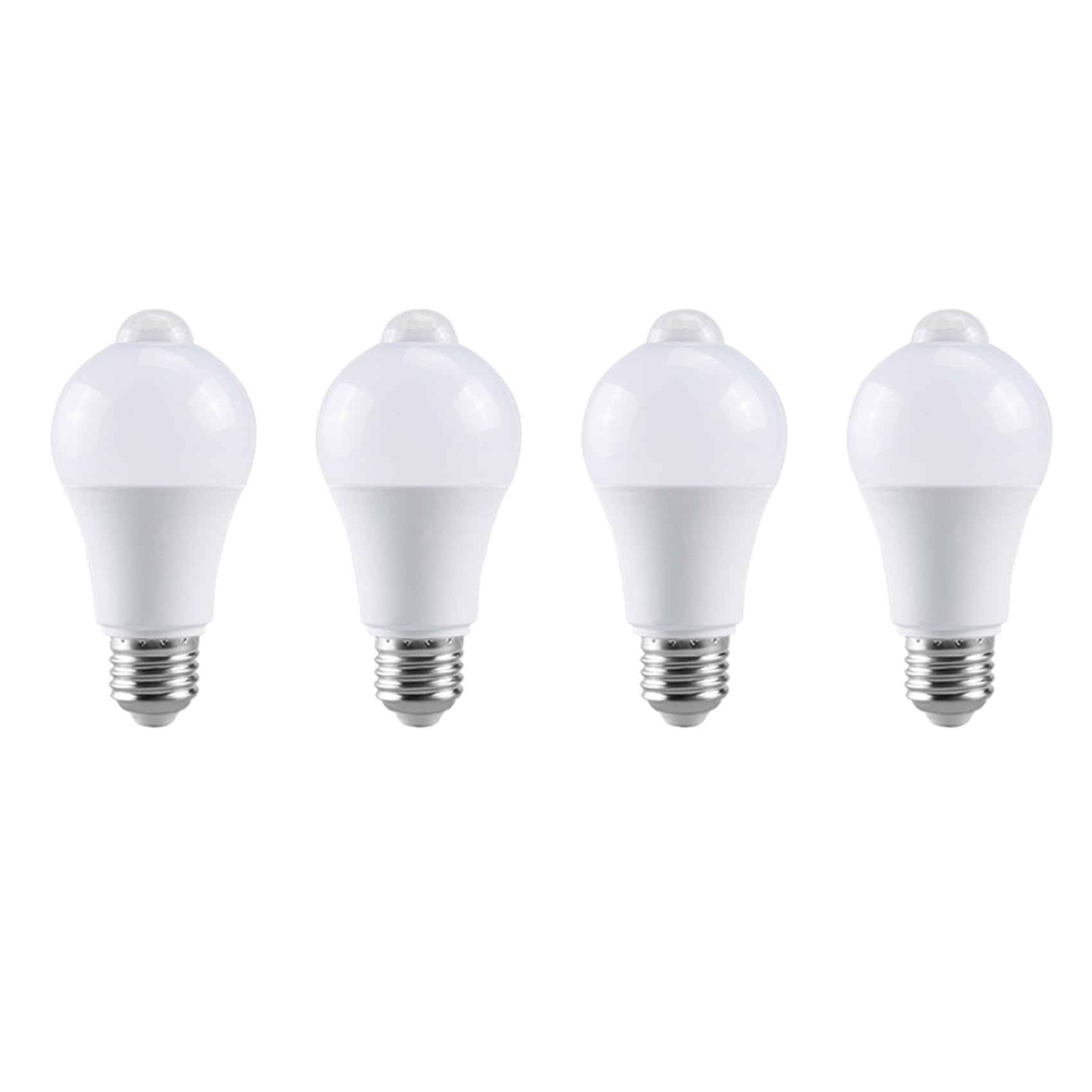 Hndhbfgrt 4X 85-265V E27 PIR Motion Sensor Lamp 12W Bulb with Motion Sensor Infrared Motion Detector Security Light Warm Light