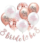 Hen Party Accessories Set, 1 Pcs Bride To Be Letter Banner, 10 Pcs Latex Balloons with 1 Pcs Ribb...