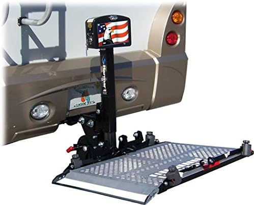 Harmar Mobility Upgraded AL300RV Fusion Universal Scooter Lift Outside Fully Automatic Carrier with II/III Hitch Adapter & Wiring Harness