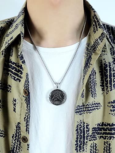 Image of Yellow Chimes Chain Pendant for Men Fashion Black Silver Pendants For Men |Shaped Pendant Necklace | Stainless Steel Chain for Men | Accessories for Men | Birthday Gift for Men & Boys