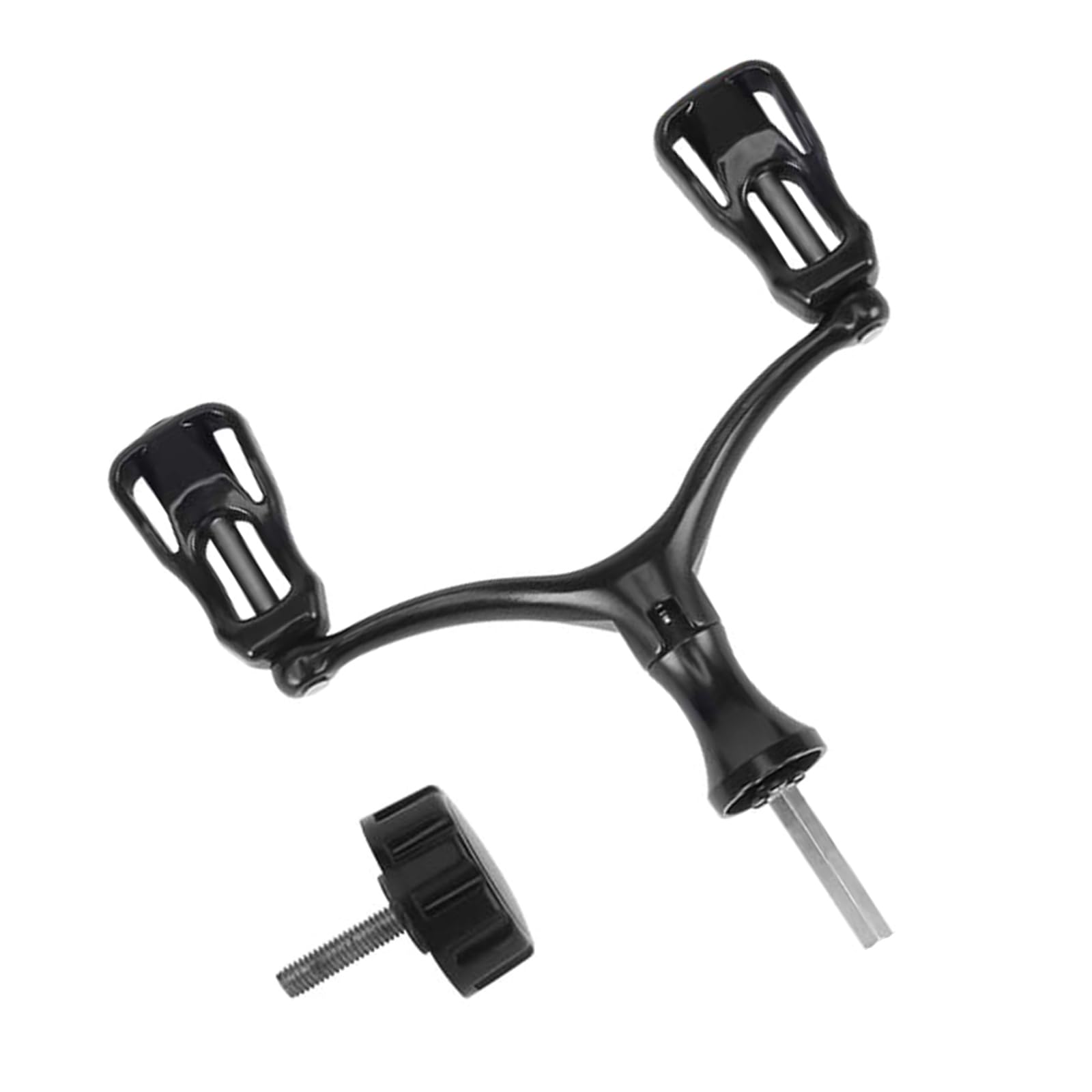 Vdaxvme Fishing Reel Double Arm Handle Grip Aluminum Alloy Arm Double-end Handle Grip for 1000-4000 Model