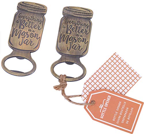 Best Seller WeddParty Pack of 24 Mason Jar Bottle Openers Wedding Party Favors for Guests Beer Cola Opener With Kraft Tag for Bridal Baby Shower Party,Anniversary,Birthday,Decorations(Mason Jar) Best Seller WeddParty Pack of 24 Mason Jar Bottle Openers Wedding Party Favors for Guests Beer Cola Opener With Kraft Tag for Bridal Baby Shower Party,Anniversary,Birthday,Decorations(Mason Jar)
