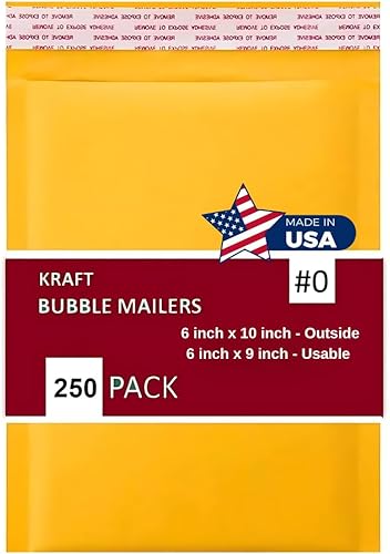 Miniatura 5 de IPACKNOW Paquete de 100 sobres de burbujas de papel kraft #2 de 8.5 x 12 pulgadas, sobres acolchados amarillos, autoadhesivos, impermeables, 100