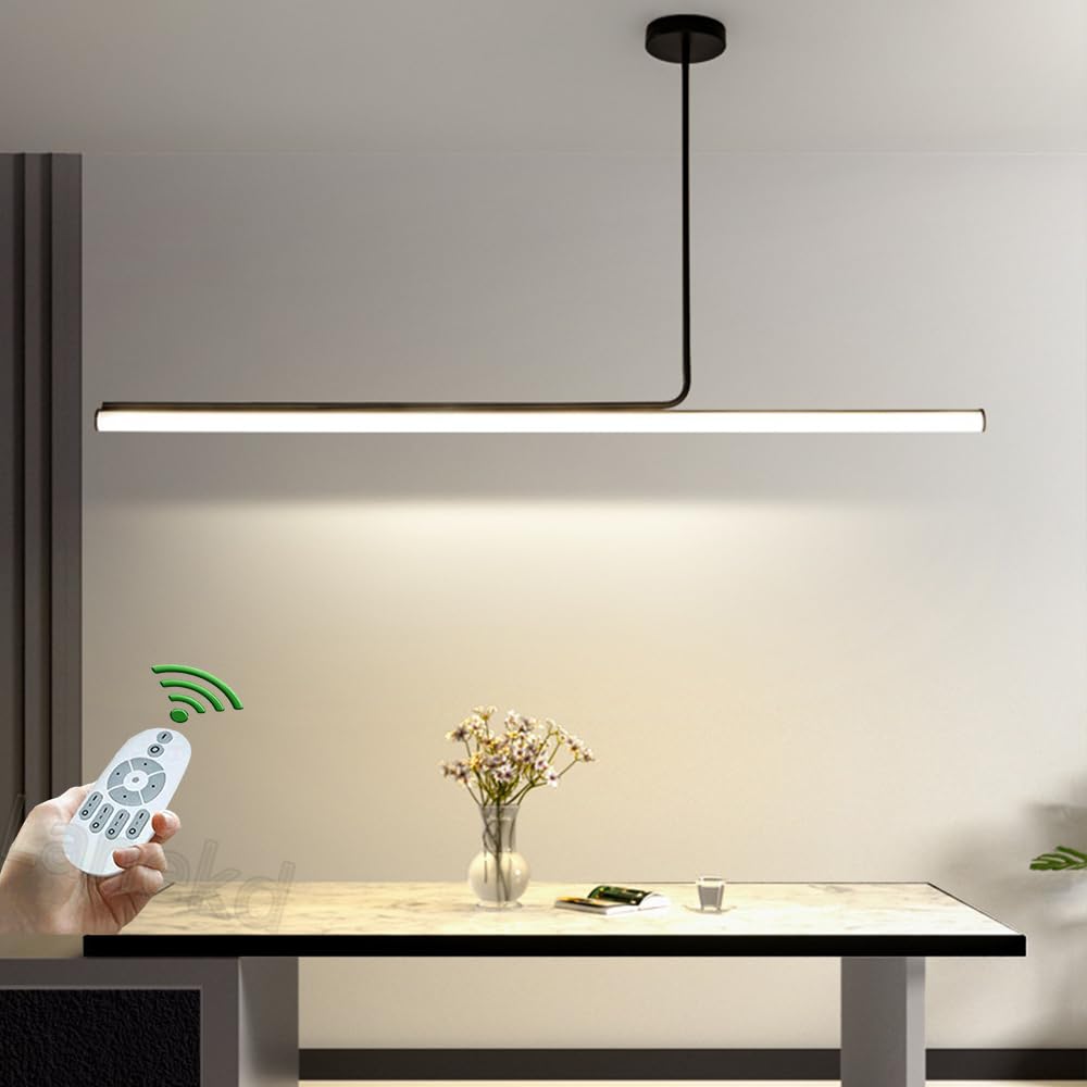 Lampada A Sospensione LED Dimmerabile Con Telecomando, Plafoniera Moderna Design Per Soggiorno E Cucina, Altezza Regolabile, 30W/40W, Cromo