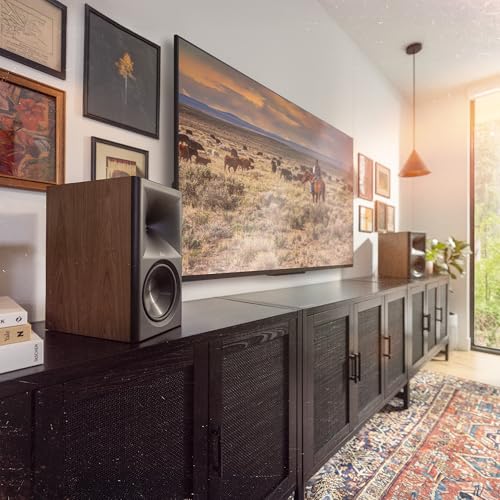 Image of Klipsch The Sevens II Dolby Atmos 6.5 inch Powered Speakers Walnut (Pair)