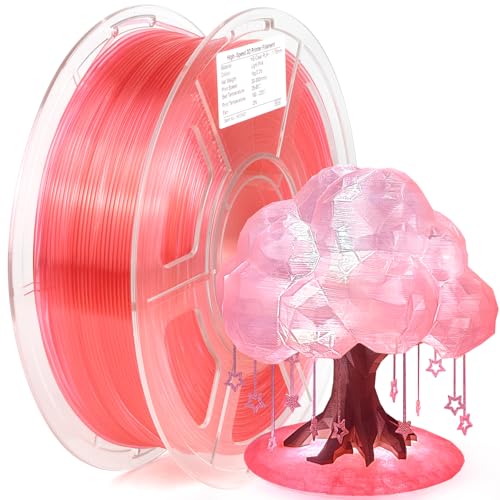 Image of iSANMATE Rapid Clear PLA Filament 1.75mm, 3D Printer Filament Transparent Filament Light Pink, Fast Printing Speed PLA, Dimensional Accuracy ±0.02mm, 1kg Spool