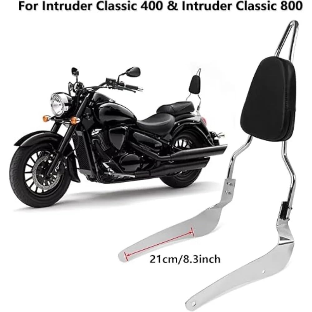 drążek Sissy z bagażnikiem Pasuje do Suzuki Boulevard VL400 VL800 M50 C50 motocykl tylne oparcie pasażera Sissy Bar bagażnik zestaw podkładek