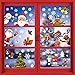 Siumir Adesivi per Finestre di Natale, 8 PCS Riutilizzabile Natale Adesivi Fiocchi di Neve Adesivi Decorazioni Natalizie