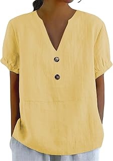 Camiseta de manga corta con cuello en V para mujer, informal, de moda, ropa tecnológica