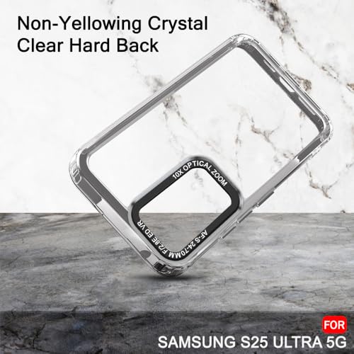 Image of TheGiftKart Hybrid Shockproof Back Cover Case for Samsung Galaxy S25 Ultra 5G | Stylish Camera Border | Electroplated Buttons | Crystal Clear Hard Back Cover Case (TPU & PC, Smoked Bumper)