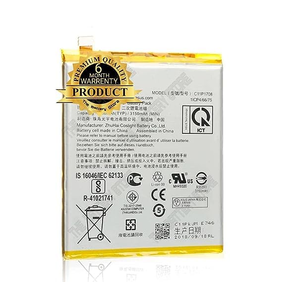 Image of Original C11P1708 Battery for Asus Zenfone 5 5Z ZE620KL Zenfone 5Z / ZE620KL X00QD ZS620KL Z01RD Battery with 6 Months Warranty*** (G000356)