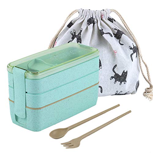 ZITFRI Petite Boîte Lunch Box Bento 900ml Boite a Dejeuner Anti-Fuite Hermétique Boîte Repas pour Micro-Ondes Écologique Boite a Manger Adultes ou Enfants