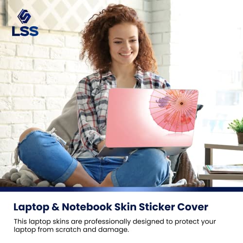 Image of LSS Laptop 15 15.6 Skin Cover with Colorful Chinese Umbrella Pattern for HP Dell Lenovo Apple Asus Acer Compaq - Fits 13.3 inch 14 inch 15.6 inch 16 inch (2 Wrist Pads Free)