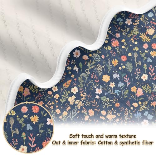Image of Toddler Blanket for Baby Boy and Girl Soft Multi Use Wrap Swaddle for Infant Toddler Kid Crib Bedding 30X40in Colorful Small Floral Patterns