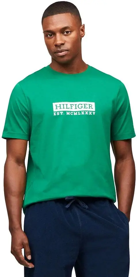 Camiseta Hilfiger con Logotipo para Hombre - Tallas Grandes Disponibles