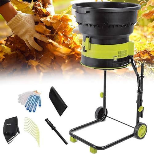 Qiang Broyeur De Feuilles électrique 2500w - Hachoir sans Lame Sécuritaire, 8000 TR/Min - Trémie Large 54cm - Ratio De Broyage 17:1 pour Compost - 208l/Min...