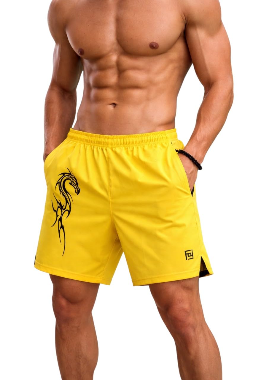 Men’s Athletic Gym Shorts – Lightweight Breathable Workout Shorts with Elastic Waist & Pockets – Quick-Dry Training Running Shorts-image-15