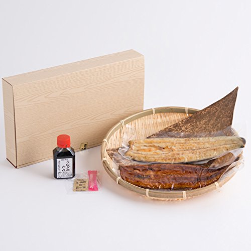 豊橋うなぎ 紅白味わいセット〔長白焼×1尾 長蒲焼×1尾 ボトルたれ80ml×1本〕