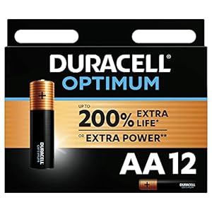 Duracell Optimum AA Alkaline Batteries [Pack of 12] 1.5 V LR6 MX1500