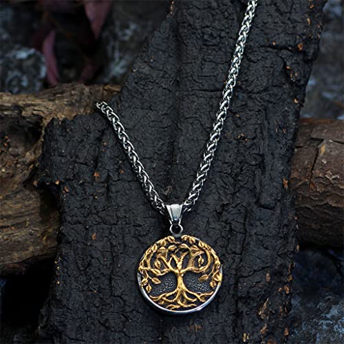Amulette gothique personnalisée Yggdrasil, le cadeau viking idéal pour l'anniversaire d'un homme