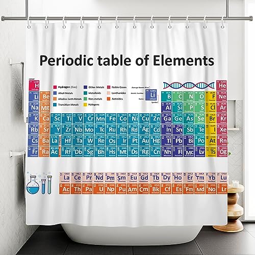 ASDCXZ Periodic Table Shower Curtain 180x200 cm, Bathroom Washable Shower Curtains - Image 4