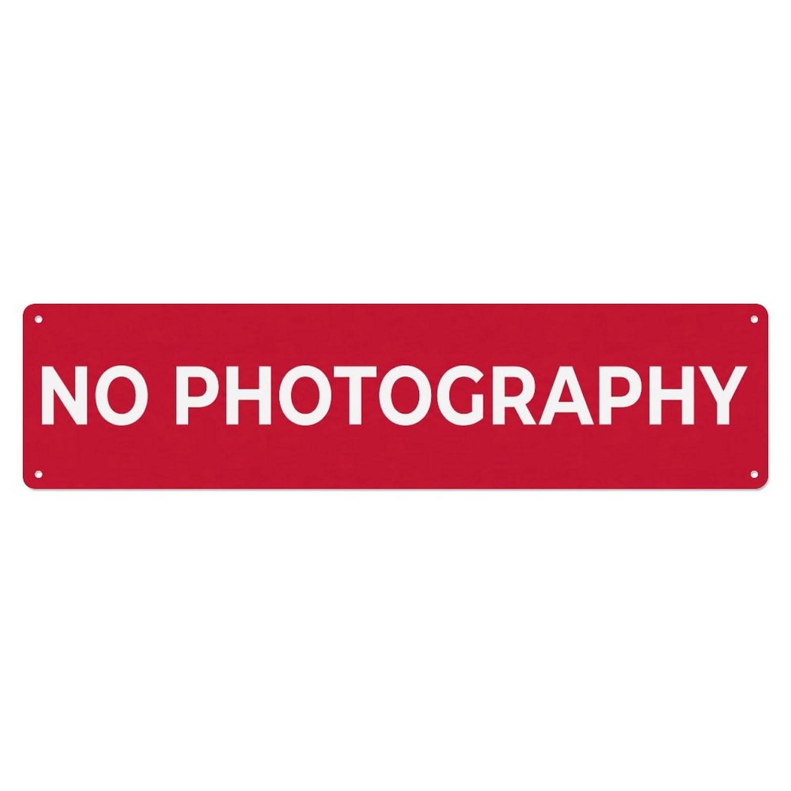 Metal Tin Sign No Photography Cameras Prohibited