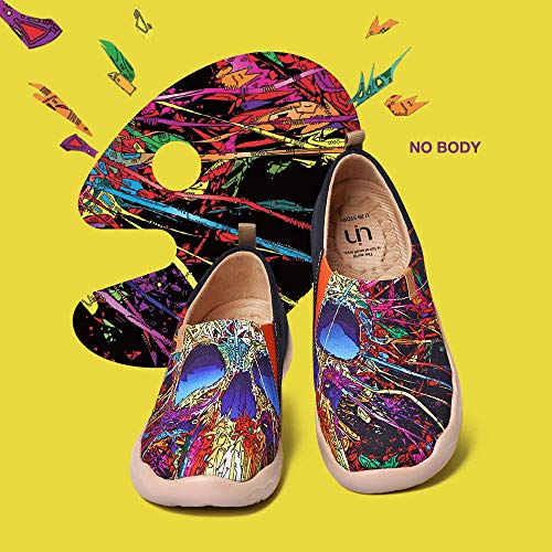 Image of UIN Slipper Woman Travel Art Painted Shoes Wide Toe Casual Home Slip On Mules Malaga