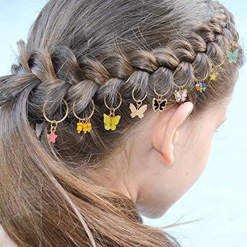 Accesorios dorados para trenzas de cabello 18 piezas miniatura 6
