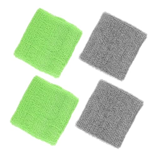 GOOHOCHY 4Pcs Elastic Wrist Sweatbands for Sports Breathable Wrist Protectors Moisture Wicking Elastic Strap for Running Yoga Fitness