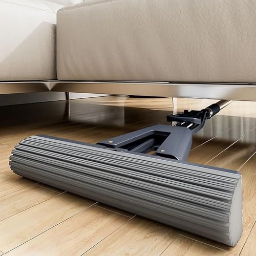 Image of Zorzel Floor Roller Mop, PVA Sponge Mop with Adjustable Handle, Highly Absorbent Cleaning Tool (for Hardwood, Tile, Marble), Ideal for Bedroom and Study Room