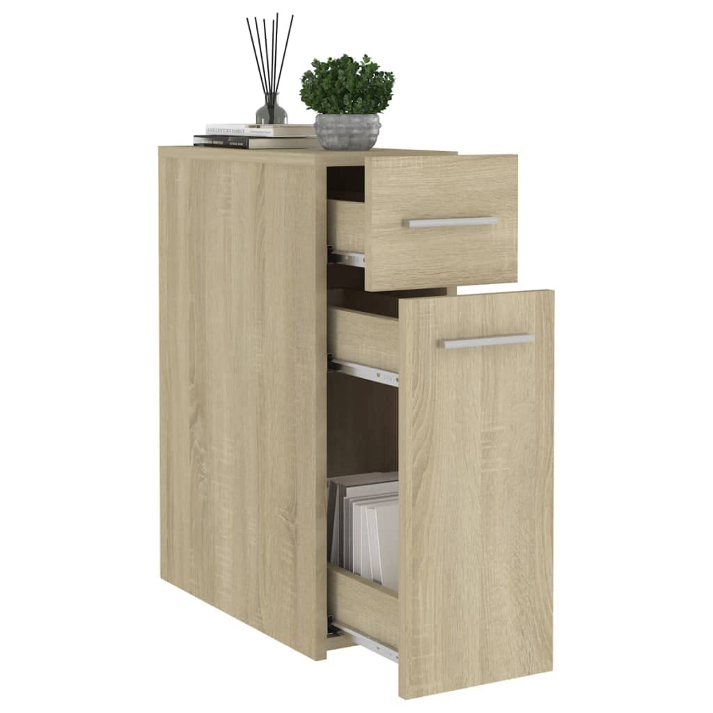 Armario farmacéutico de madera de roble Sonoma, 20 x 45,5 x 60 cm, armario de almacenamiento con fijación a la pared, robusto y ahorra espacio, para baño, pasillo y cocina