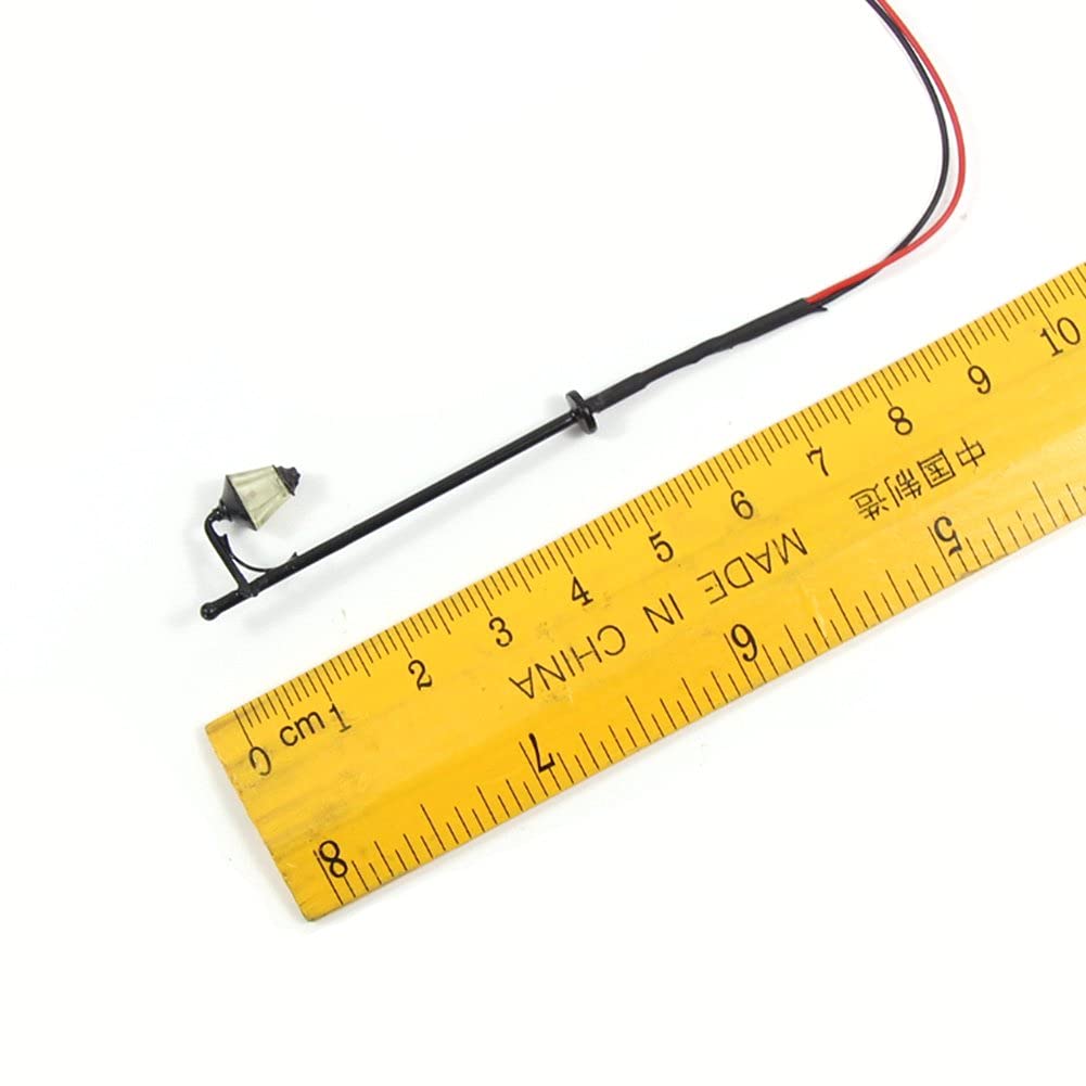LYM11 10 pz Modello Ferroviario Led Lampione Street Lgihts N Scala 5cm 12V Nuovo