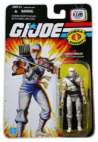 G.I. Joe 25th Anniversary Cartoon Series Cardback: Storm Shadow Classic (Cobra Ninja) 3.75 Action Figure