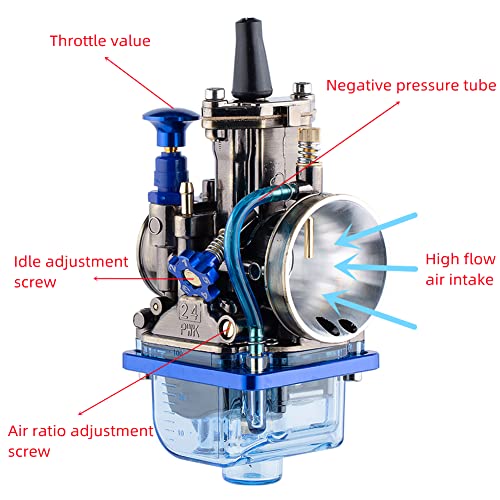 Image of PWK Carburetor Universal Motorcycle Racing Performance Upgrade Carburetor with Carb Jets, 50cc to 250cc 2T 4T Engine Dirt Bike Motocross Motorcycle Scooter ATV Quad Pit Bike Enduro On /Off Road