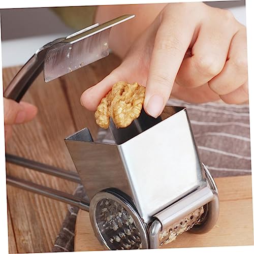 Rallador giratorio de queso acero inoxidable plateado miniatura 7