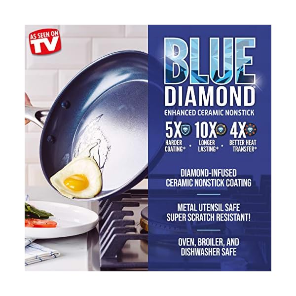 Blue Diamond Cookware Diamond Infused Ceramic Nonstick 20 Piece