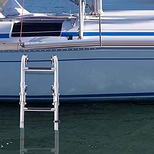 Escalera Plegable de 5 Peldaños para Piscina, Acero Inoxidable miniatura 5